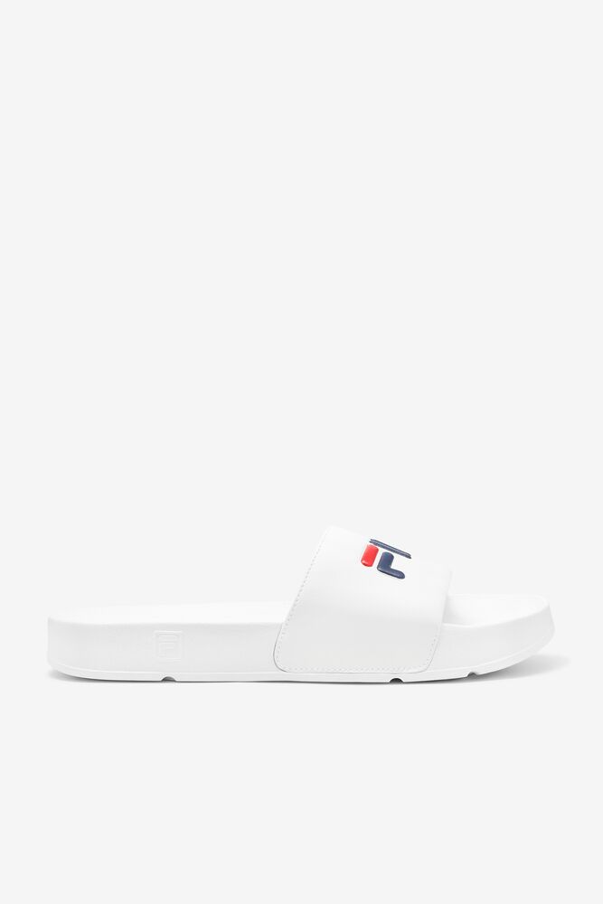 Fila Sandals Mens White Drifter - Ireland 19875-PLMQ